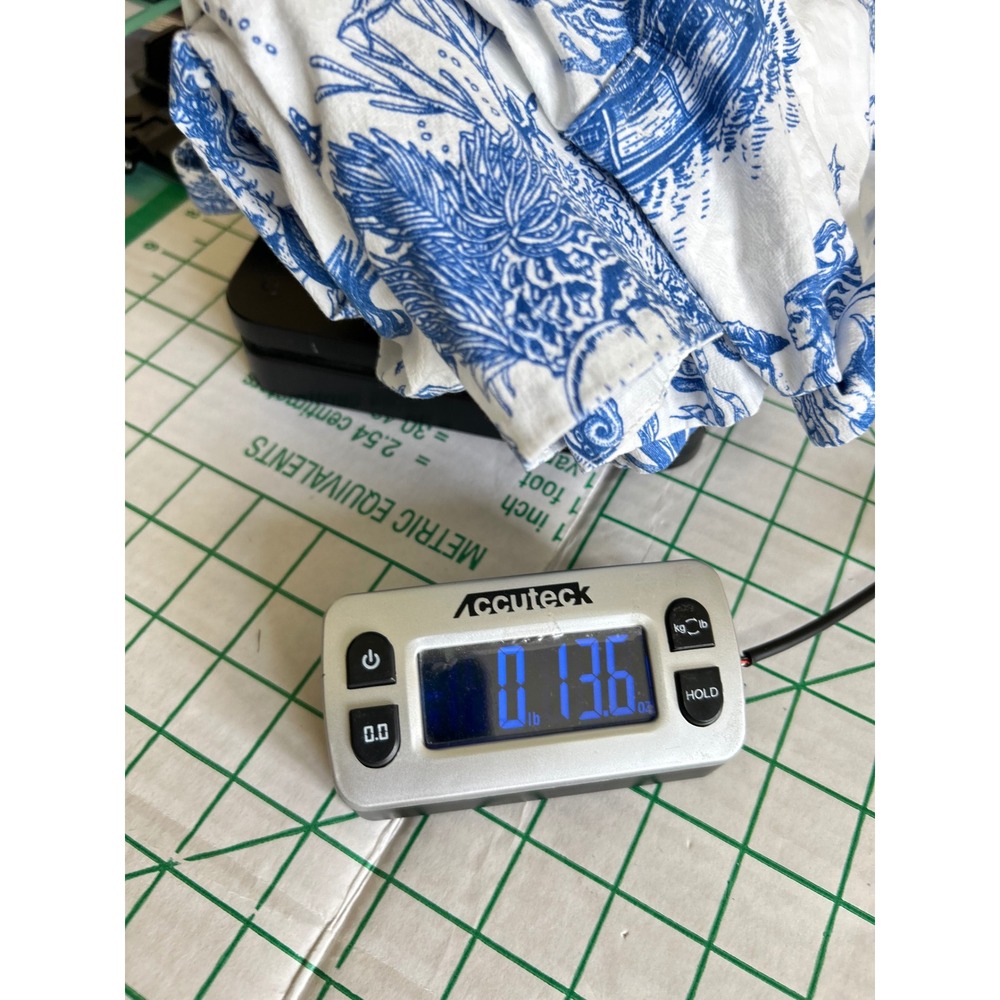 Avec Les Filles Blue White Mermaid Toile Nautical Midi Dress Size 4 sweetheart - Picture 11 of 11